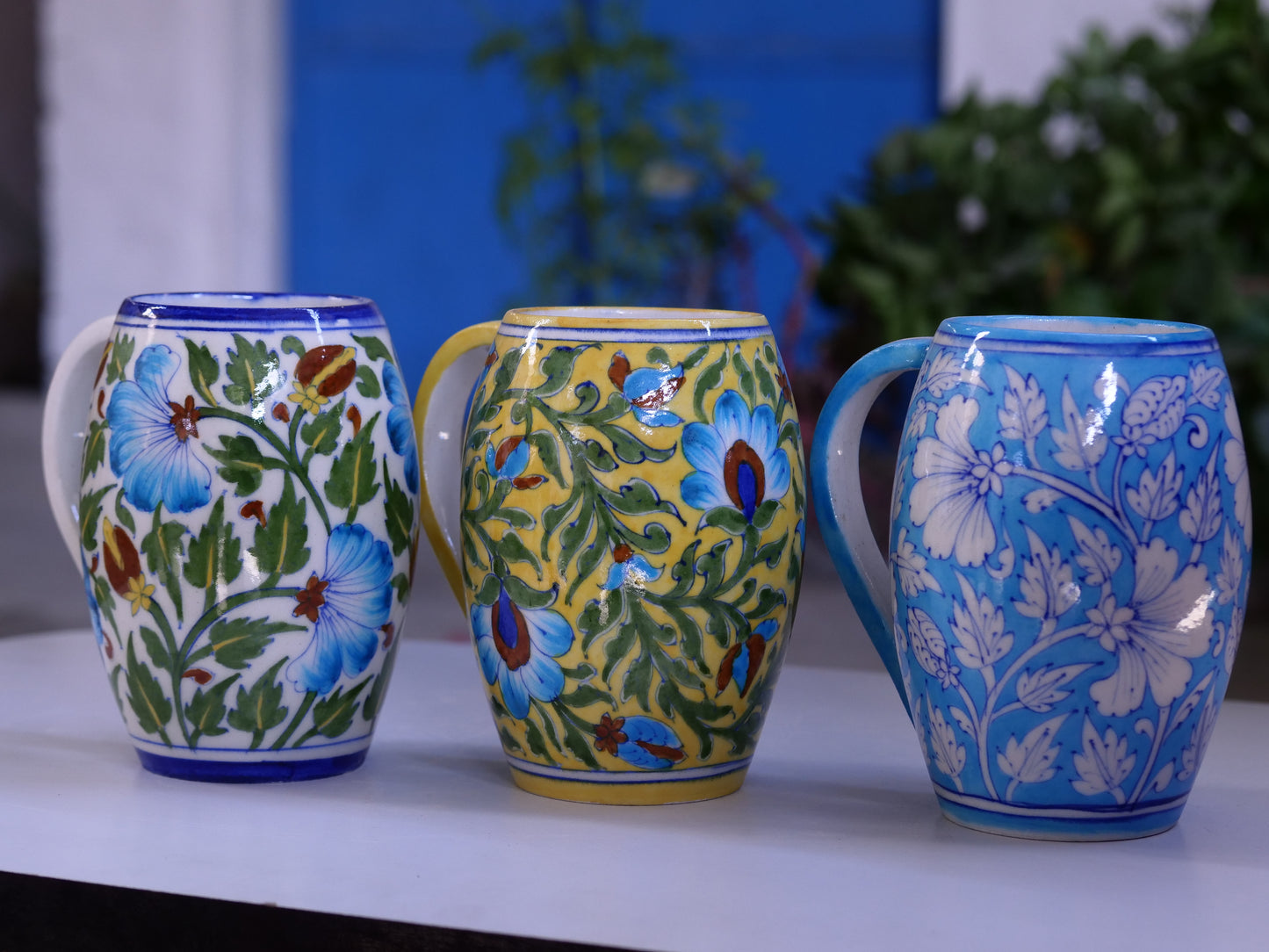 Blue Pottery Jug