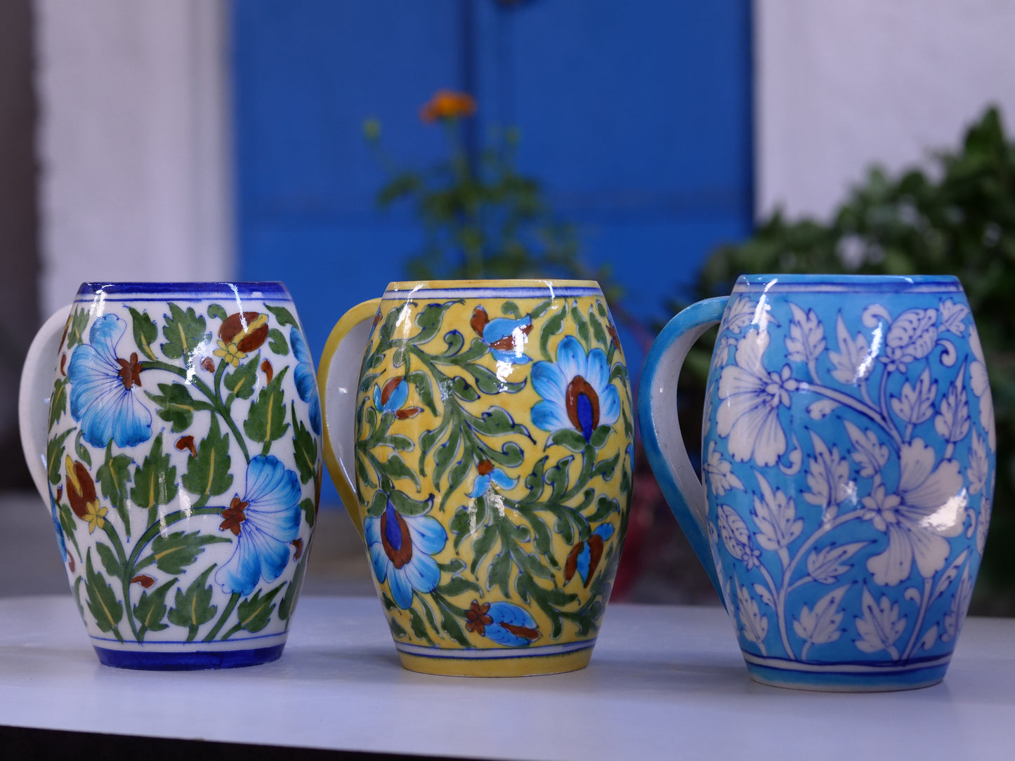 Blue Pottery Jug