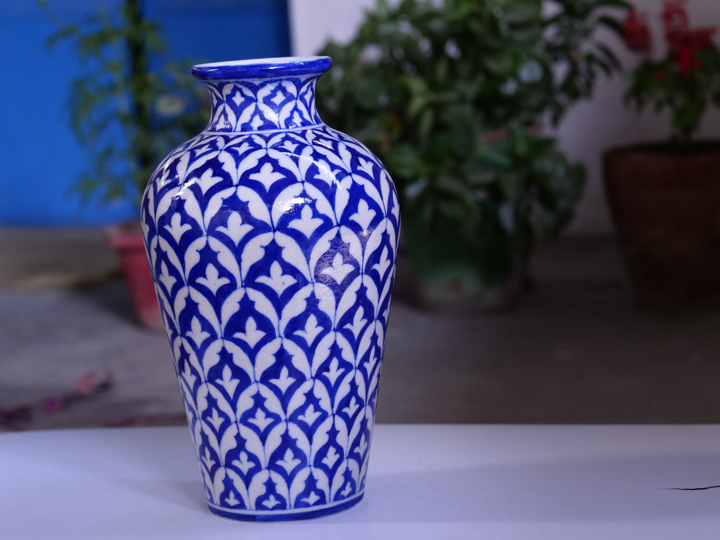 Blue Pottery Flower Vase:-6