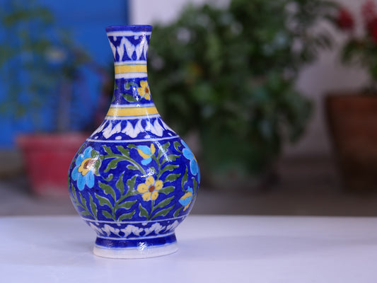 Blue Pottery Flower Vase:-4