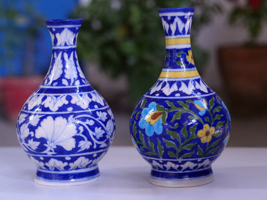 Blue Pottery Flower Vase:-4