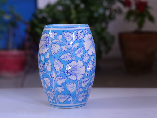 Blue Pottery Flower Vase:-2