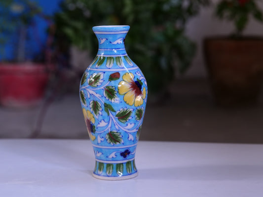Blue Pottery Flower Vase:-3