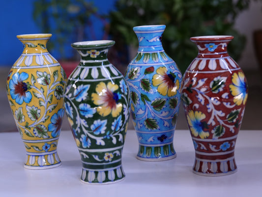 Blue Pottery Flower Vase:-3