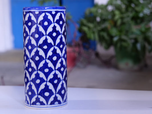 Blue Pottery Flower Vase:-5