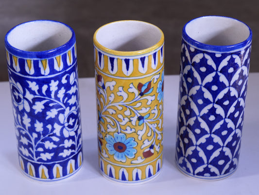 Blue Pottery Flower Vase:-5